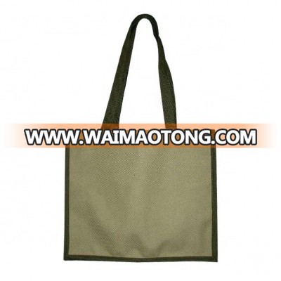 Long Self Handle Coated Nylon Shopping Bag