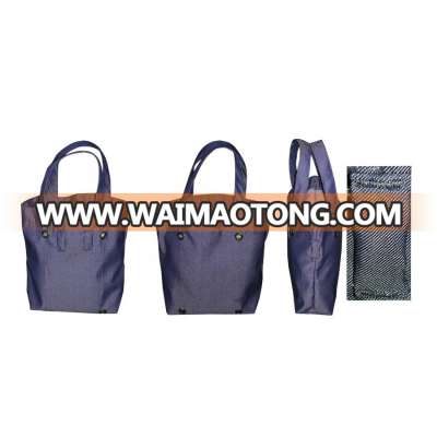 Denim Handle Style Denim Fabric Tote Bag